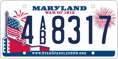 MD license plate 4AB8317