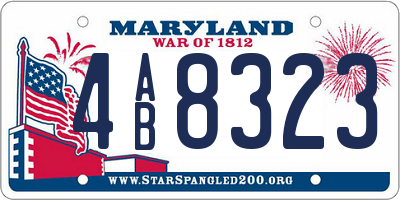 MD license plate 4AB8323