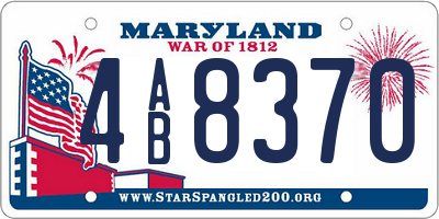 MD license plate 4AB8370