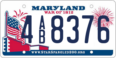 MD license plate 4AB8376
