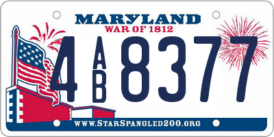 MD license plate 4AB8377