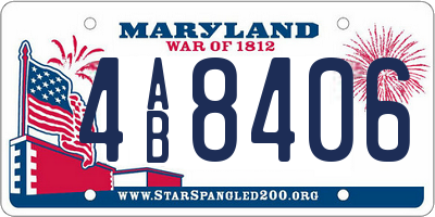 MD license plate 4AB8406