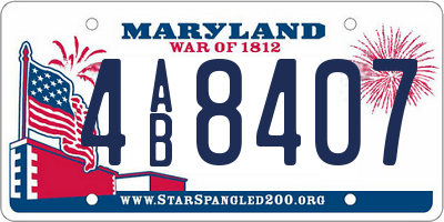 MD license plate 4AB8407