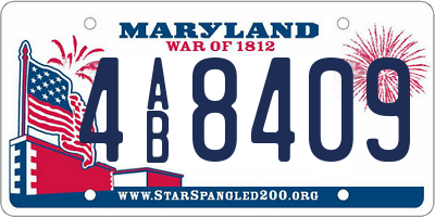 MD license plate 4AB8409