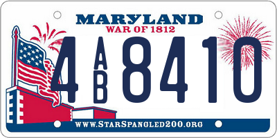 MD license plate 4AB8410