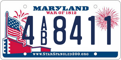MD license plate 4AB8411