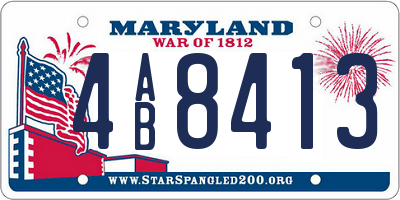 MD license plate 4AB8413
