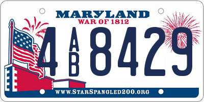 MD license plate 4AB8429