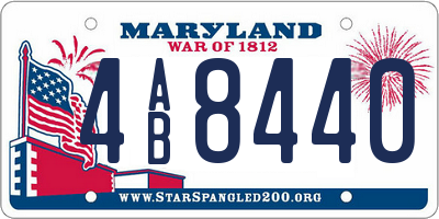 MD license plate 4AB8440