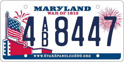 MD license plate 4AB8447