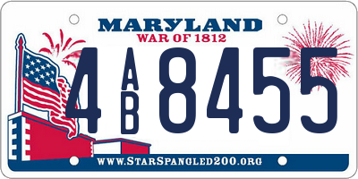 MD license plate 4AB8455