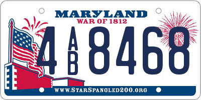 MD license plate 4AB8468