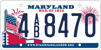 MD license plate 4AB8470
