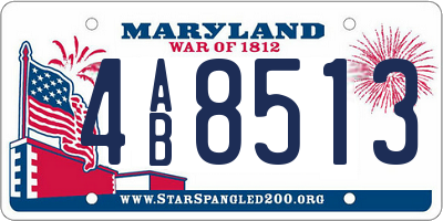 MD license plate 4AB8513