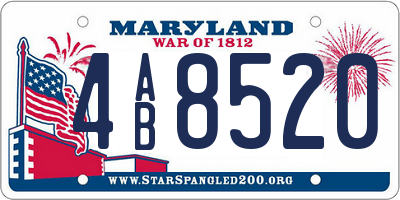 MD license plate 4AB8520