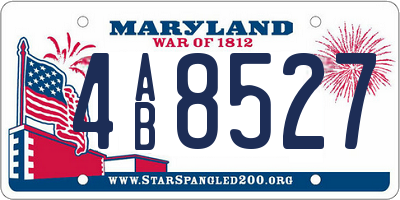 MD license plate 4AB8527