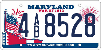 MD license plate 4AB8528