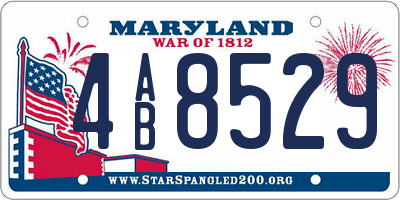 MD license plate 4AB8529