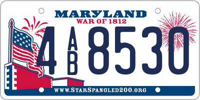MD license plate 4AB8530
