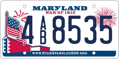 MD license plate 4AB8535