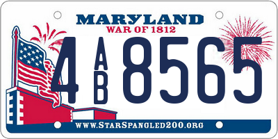 MD license plate 4AB8565