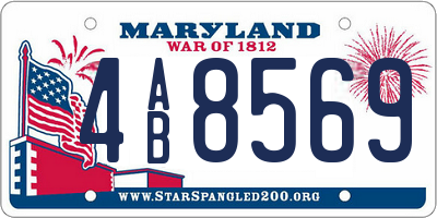 MD license plate 4AB8569