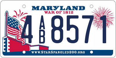 MD license plate 4AB8571