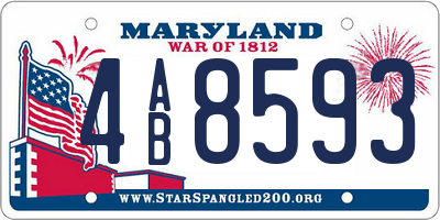 MD license plate 4AB8593
