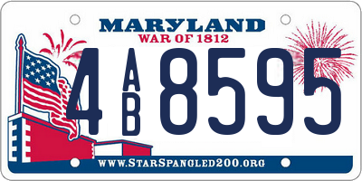 MD license plate 4AB8595
