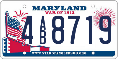 MD license plate 4AB8719