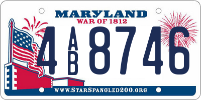 MD license plate 4AB8746