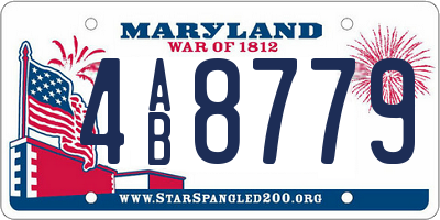 MD license plate 4AB8779