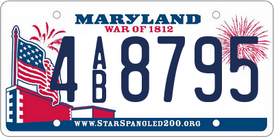 MD license plate 4AB8795