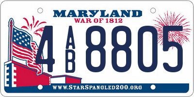 MD license plate 4AB8805
