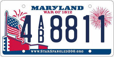MD license plate 4AB8811