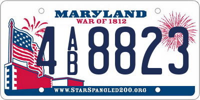 MD license plate 4AB8823