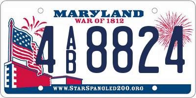 MD license plate 4AB8824