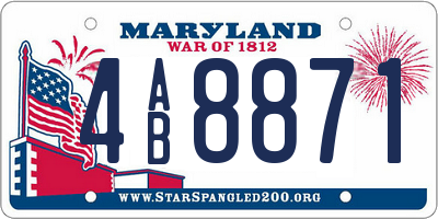 MD license plate 4AB8871