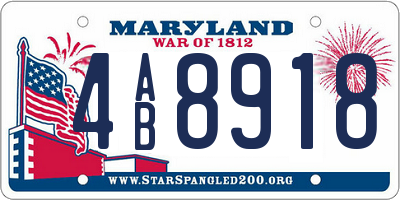 MD license plate 4AB8918