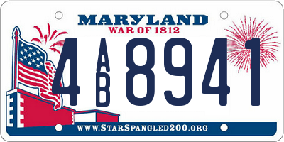 MD license plate 4AB8941