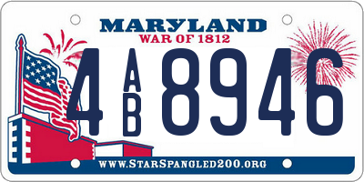 MD license plate 4AB8946