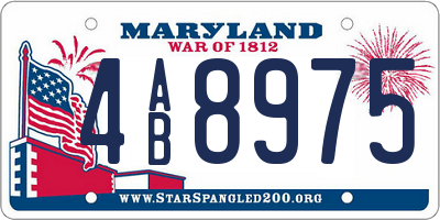 MD license plate 4AB8975
