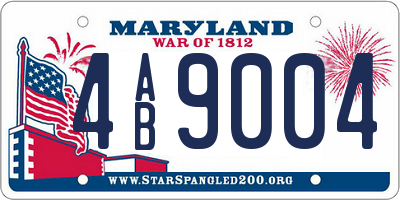 MD license plate 4AB9004