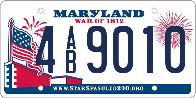 MD license plate 4AB9010
