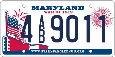 MD license plate 4AB9011