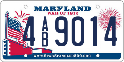 MD license plate 4AB9014