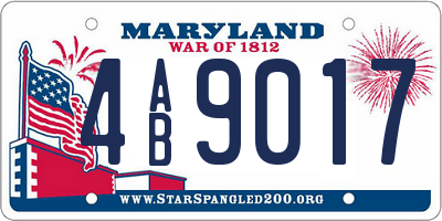MD license plate 4AB9017