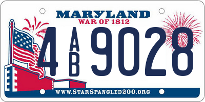 MD license plate 4AB9028
