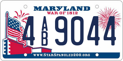 MD license plate 4AB9044