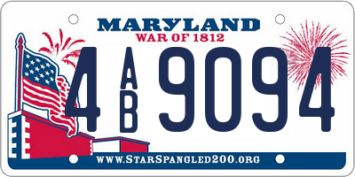 MD license plate 4AB9094